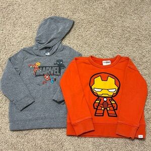 Marvel Iron Man sweatshirts, orange🧡 gray🩶, size 5/5T